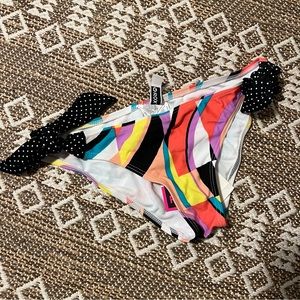 NWT Roxy Small Tie Colorful Swim Bottoms